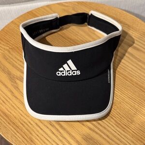 Adidas Black Visor with White Trim